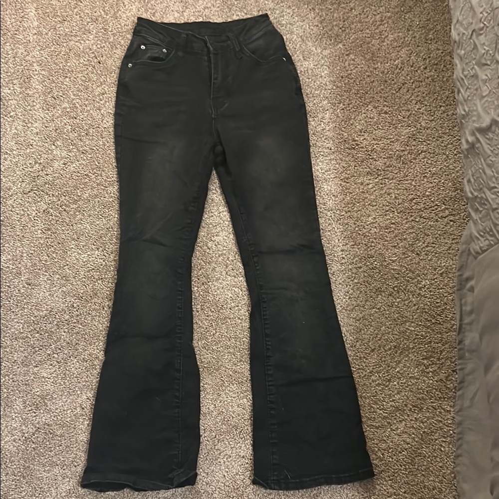 Women's Black Flared Jeans